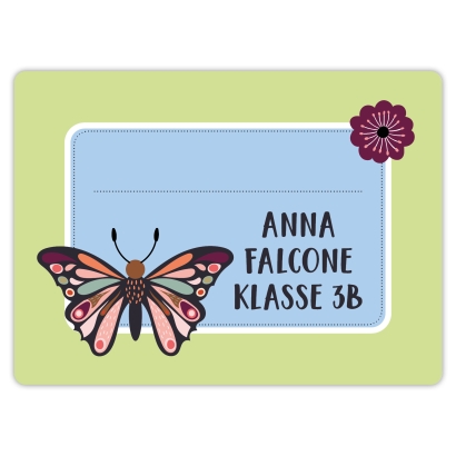 Heftaufkleber I groe Schulaufkleber Schmetterling