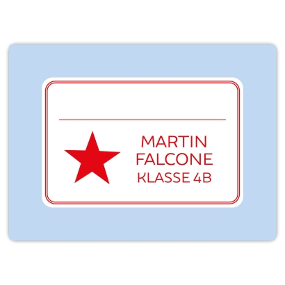 Heftaufkleber I groe Schulaufkleber Stern