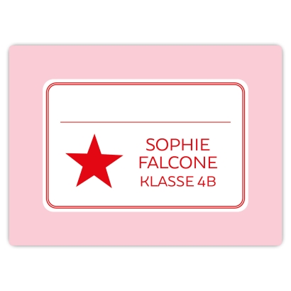 Heftaufkleber I groe Schulaufkleber Stern