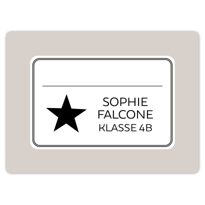 Heftaufkleber I groe Schulaufkleber Stern
