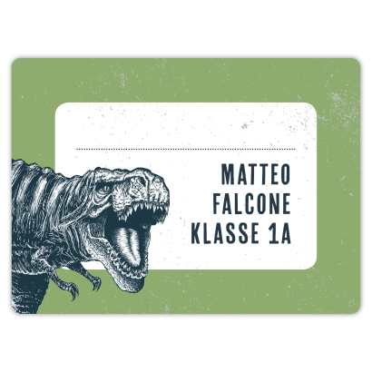 Heftaufkleber I groe Schulaufkleber T Rex