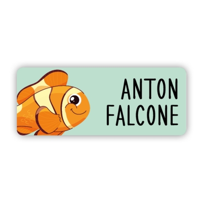 Stifteaufkleber I Kleine Namensaufkleber Fisch