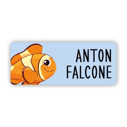 Stifteaufkleber I Kleine Namensaufkleber Fisch