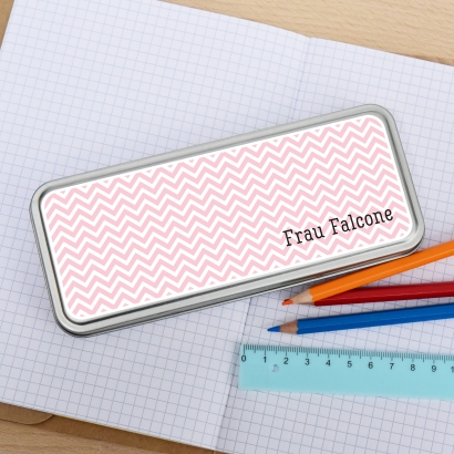 Stiftedose I Stiftebox fr die Schule chevron