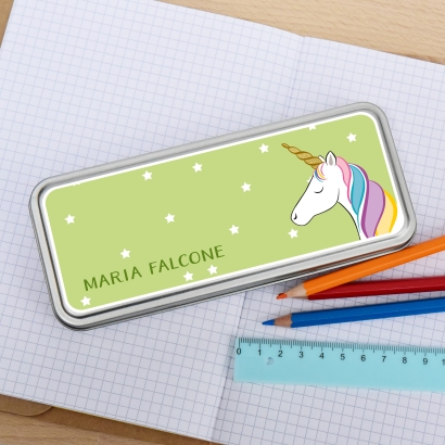 Stiftedose I Stiftebox fr die Schule Einhorn