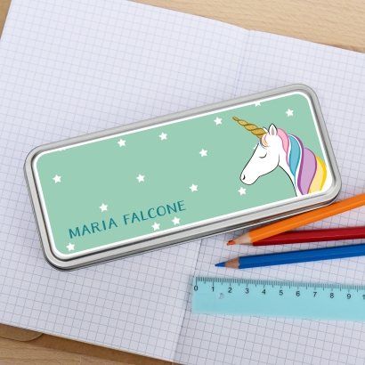 Stiftedose I Stiftebox fr die Schule Einhorn