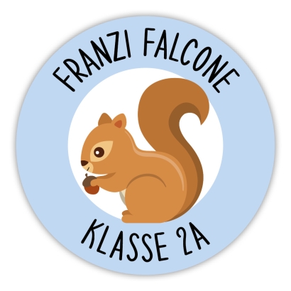 Schulaufkleber I Namensaufkleber fr die Schule Eichhrnchen