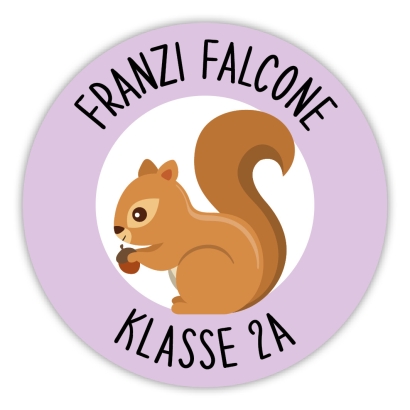 Schulaufkleber I Namensaufkleber fr die Schule Eichhrnchen