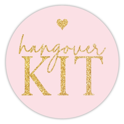 Hochzeitsaufkleber I JGA Aufkleber Hangover Kit modern gold