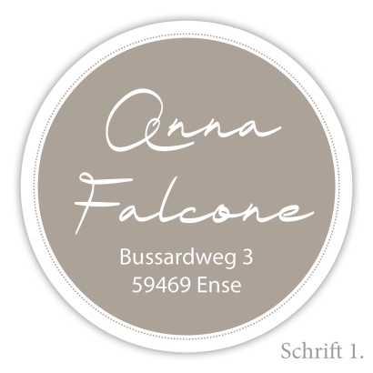 Adressaufkleber Simple, rund