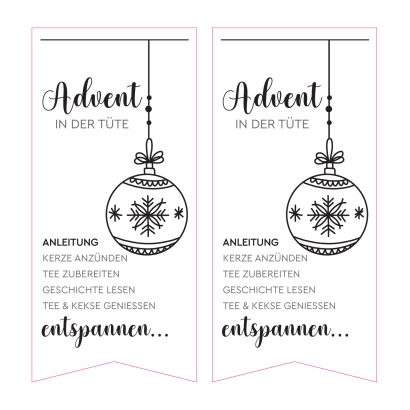 Advent in der Tte I DIY Verpackung 2er Set