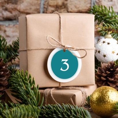 Adventskalender Aufkleber Klassik Wunschzahl