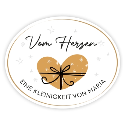 Weihnachtsaufkleber Geschenk fr Dich, personalisiert