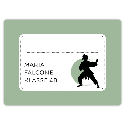 Heftaufkleber I groe Schulaufkleber Judo I Karate I Taekwondo