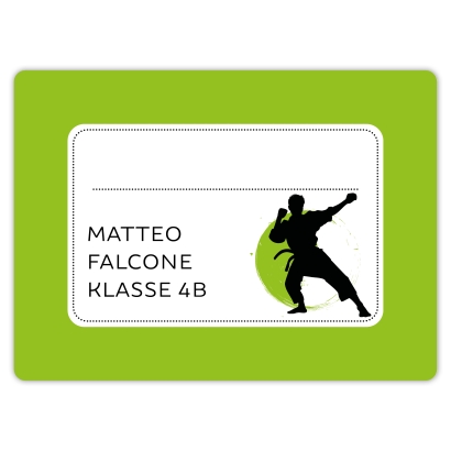 Heftaufkleber I groe Schulaufkleber Judo I Karate I Taekwondo