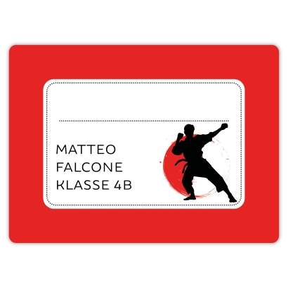 Heftaufkleber I groe Schulaufkleber Judo I Karate I Taekwondo