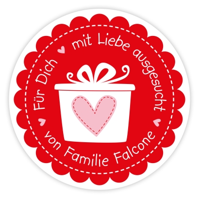 Weihnachtsaufkleber Geschenk