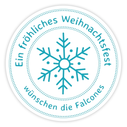 Weihnachtsaufkleber Eisflocke