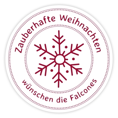 Weihnachtsaufkleber Eisflocke