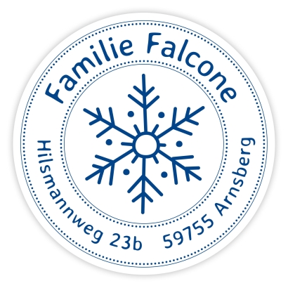 Weihnachtsaufkleber Eisflocke