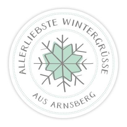 Weihnachtsaufkleber Eisflocke