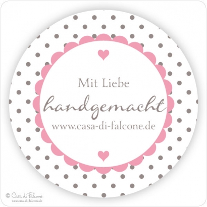 Aufkleber Handgemacht Dots