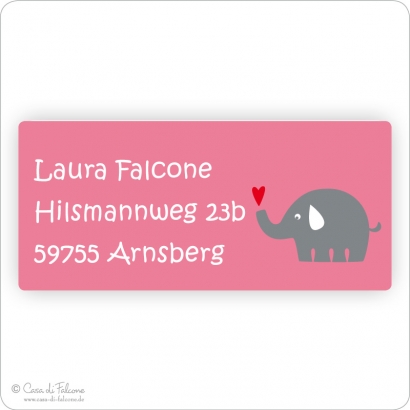 Eckige Aufkleber Elefant