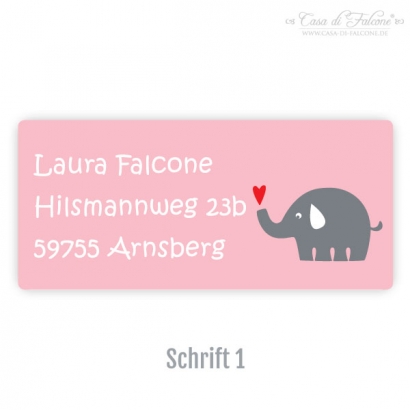Eckige Aufkleber Elefant