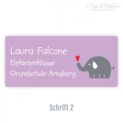 Eckige Aufkleber Elefant