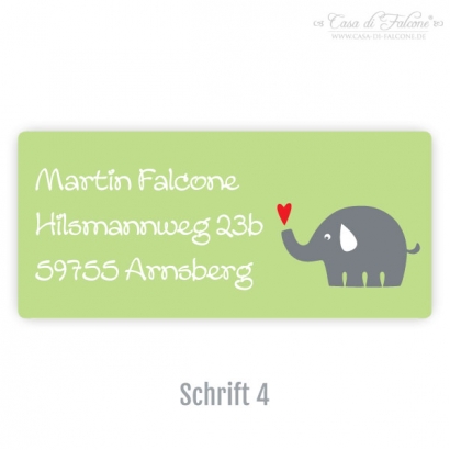Eckige Aufkleber Elefant