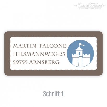 Eckige Aufkleber Ritterburg