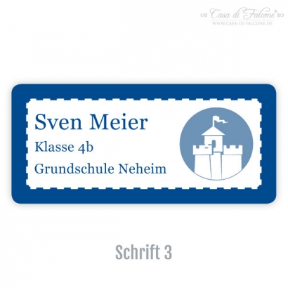 Eckige Aufkleber Ritterburg