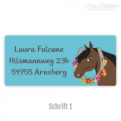 Eckige Aufkleber Pferd