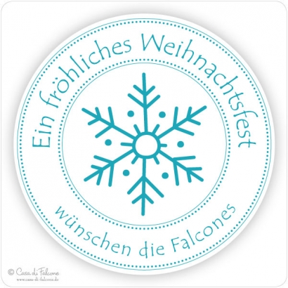 Aufkleber Weihnachten Eisflocke