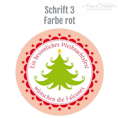 Aufkleber Weihnachten Tannenbaum