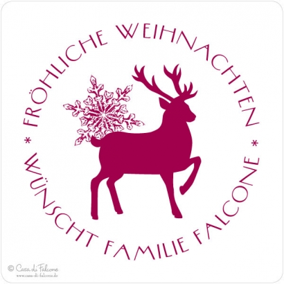 Weihnachtsstempel Rentier