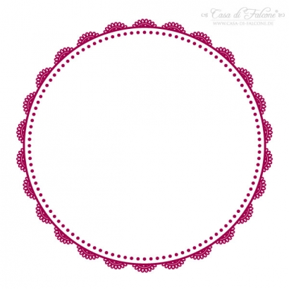 Motivstempel Rahmen Spitzenrand Reh