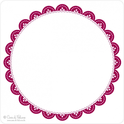 Motivstempel Rahmen Spitzenrand Matroschka