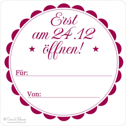 Motivstempel Erst am 24.12 ffnen