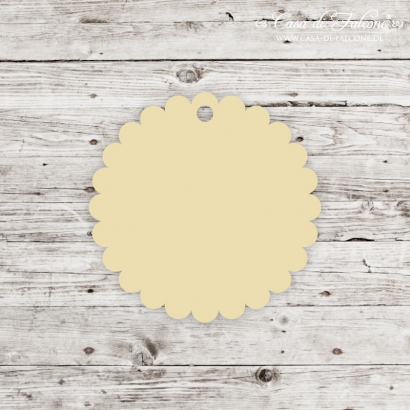 Papieranhnger rund 40 mm sandbraun SALE