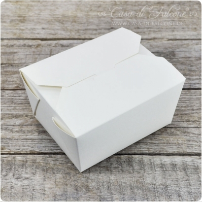 Schachtel Kraftpapier weiss