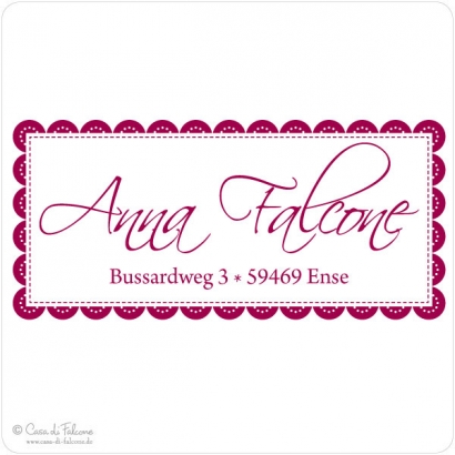 Adressstempel Spitzenrand