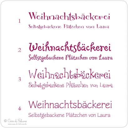 Aufkleber fr Backmischungen X-Mas