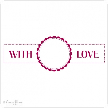 Motivstempel Label with love