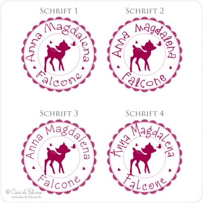 Namensstempel Reh