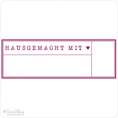 Motivstempel Hausgemacht mit &#9829;